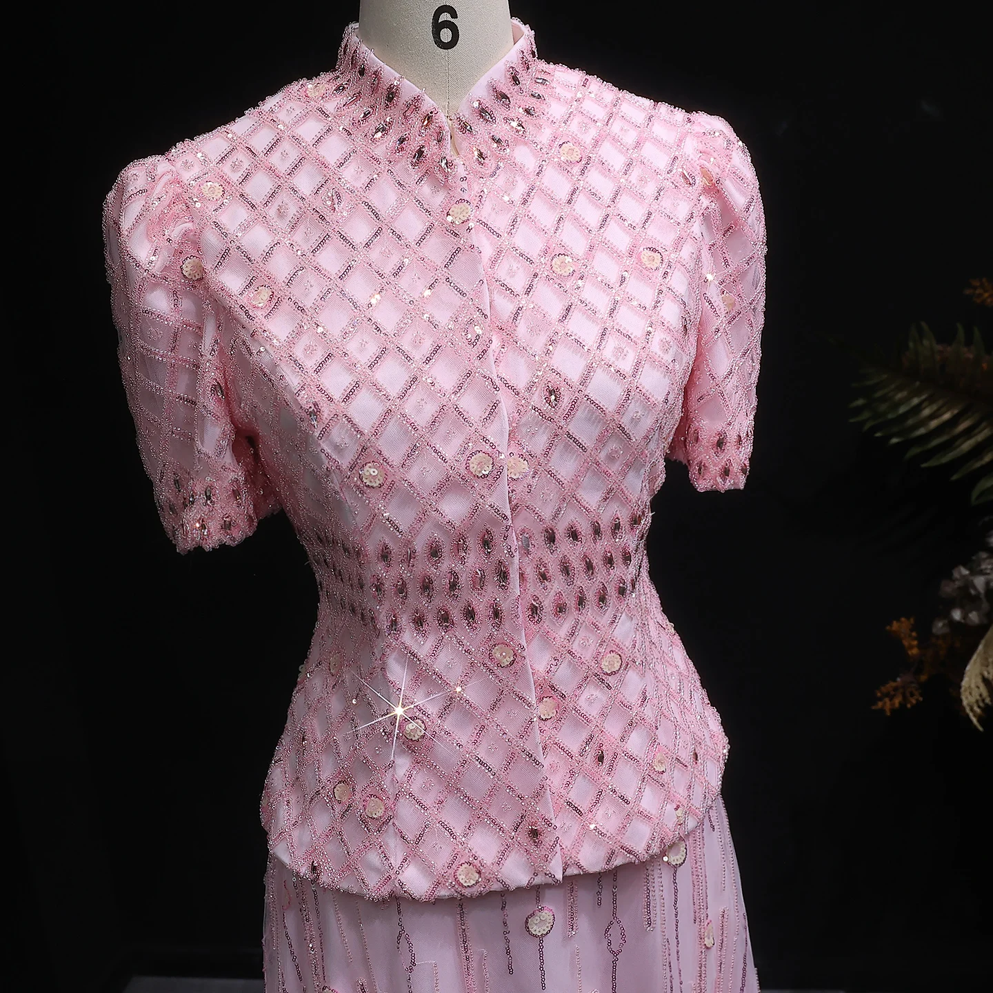 Sharon Said lujo Rosa cristal Dubai dos piezas vestido de noche 2025 para mujeres vestidos largos de fiesta de graduación de boda SS546 personalizado