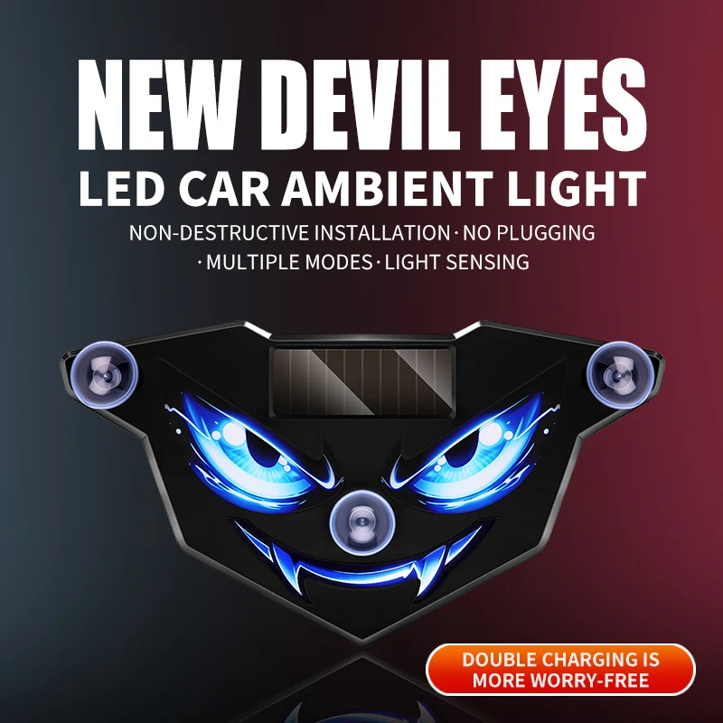 New Devil's Eye Ultra Bright Solar Powered Car Light Truck LED Light Side Light Car Rear Window Flexible LED Warning Light