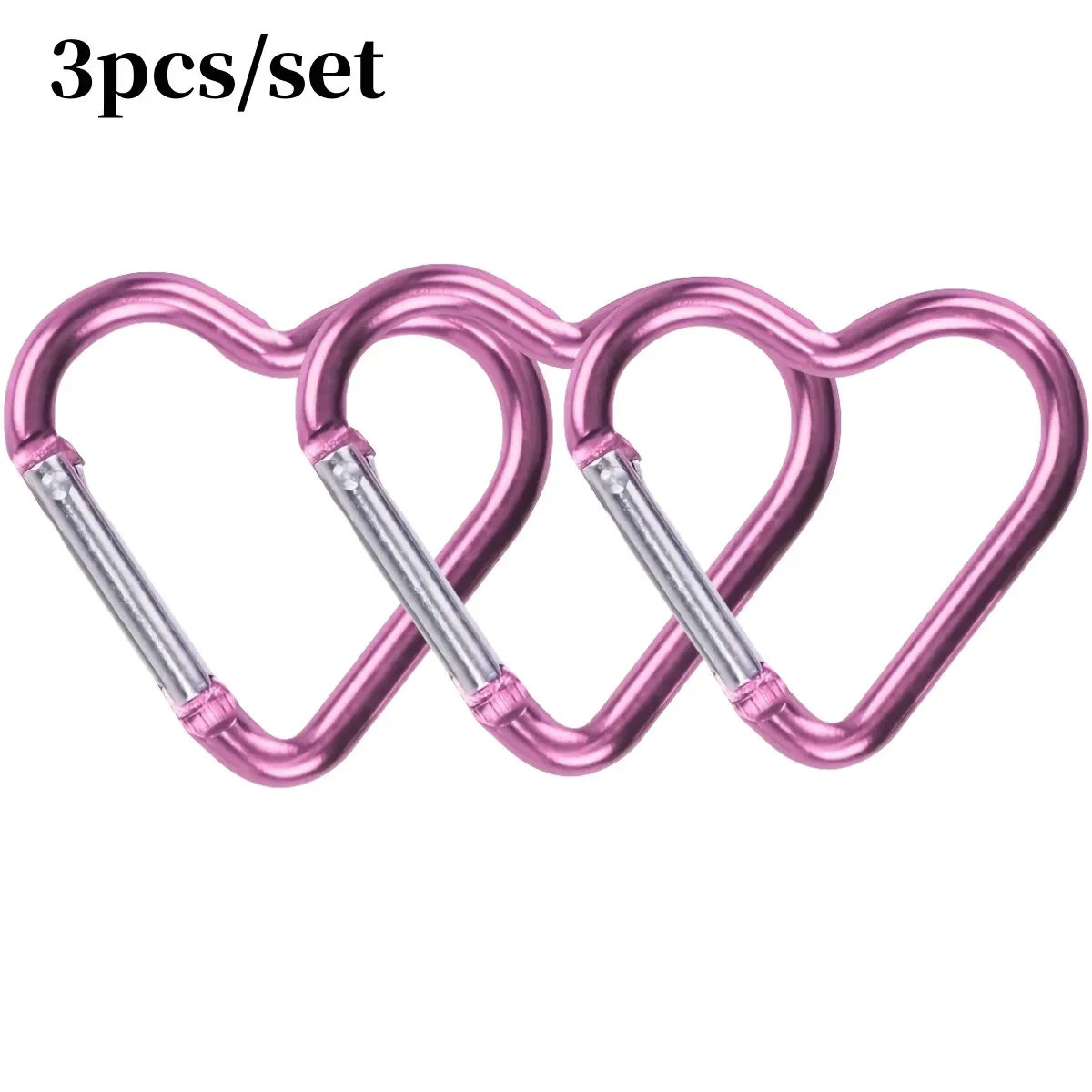 6 stuks duurzame hartvormige karabijnhaak sleutelhangerclip voor OutdoorAdventures - perfect voor kamperen, wandelen en reizen - afbeelding 1