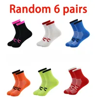 Randomly selected 6 pairs of new summer cycling socks, breathable professional racing sports socks