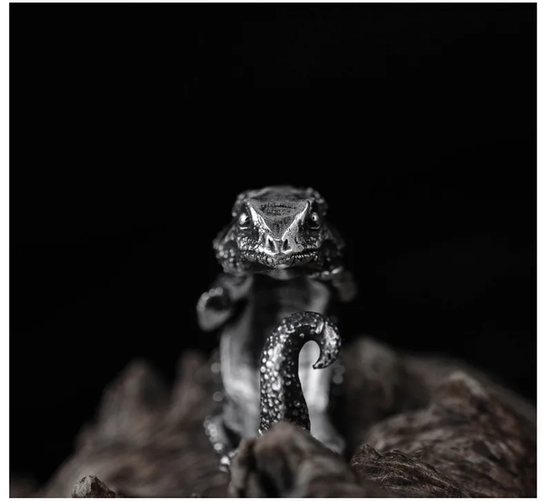 

Personality Adjustable Lizard Ring Cabrite Gecko Chameleon Anole Jewelry for Men Women's Goth Punk Animal Ring Hip Hop Rings