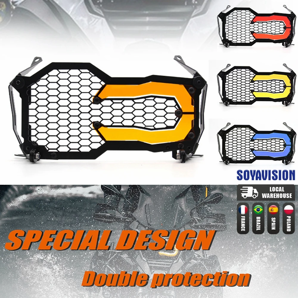 Motorcycle Headlight Protector Grille Guard Cover For BMW R1250GS Adventure 40th Anniversary Edition 1250 GS LC ADV Accessories