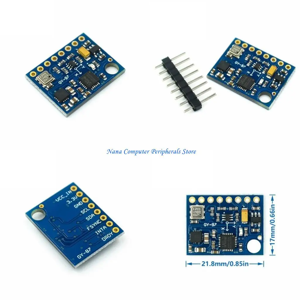 

F68C GY-87 10DOF Module MPU6050 QMC5883 BMP180 Sensors Gyro Compassometer Barometric Sensors Module Replacement