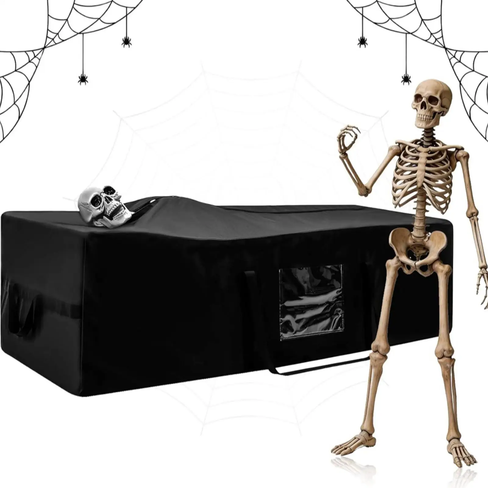 Large Halloween storage bag  Waterproof Large Capacity Holiday Organizer for 12 foot tall skeletons Christmas Tree Storage