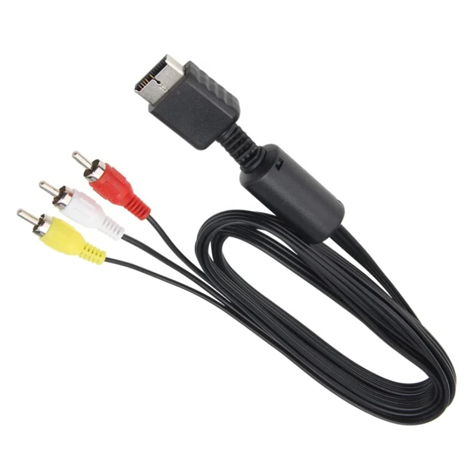 

300pcs 1.8M Audio Video AV Cable Composite 3 RCA TV Wire Cord for Sony Playstation 2 PS2 PS3 Game Console