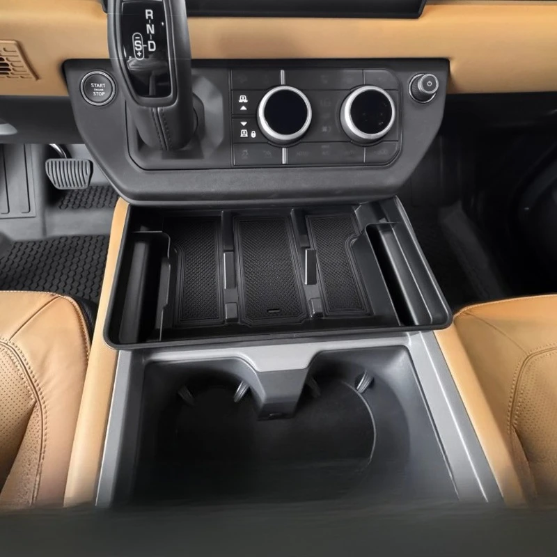 For Land Rover Defender 2025 Central Control Storage Box Storage Box Multi-function Mobile Phone Holder Modification Accessories