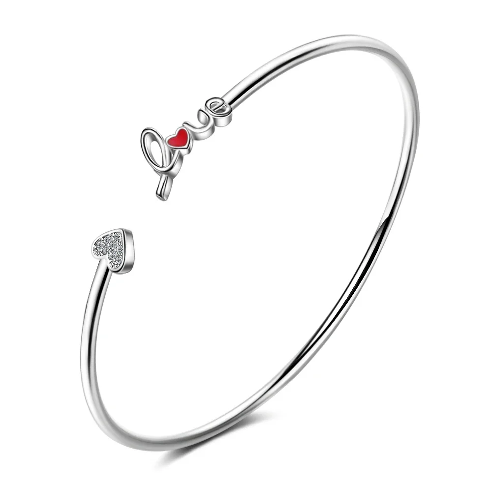 Hot Female Bracelet Jewelry 925 Sterling Silver Endless Love Infinity Heart Bracelet for Women Wedding Jewelry Gift Pulseira