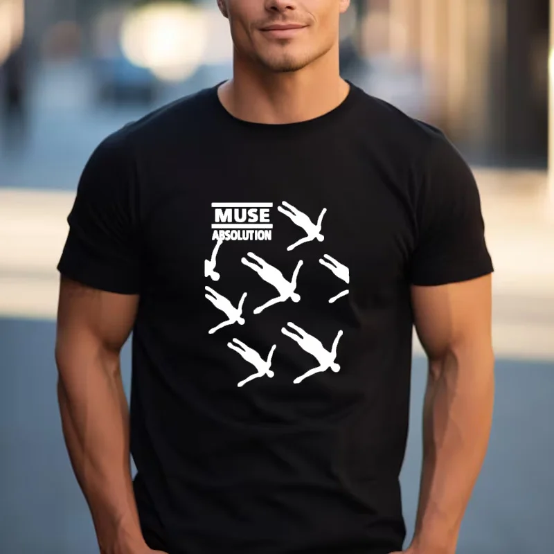 Muse Absolution Graphic Unisex Cotton T Shirt Rock Band Print Casual Short Sleeve Streetwear Tops Masculina For Men Women