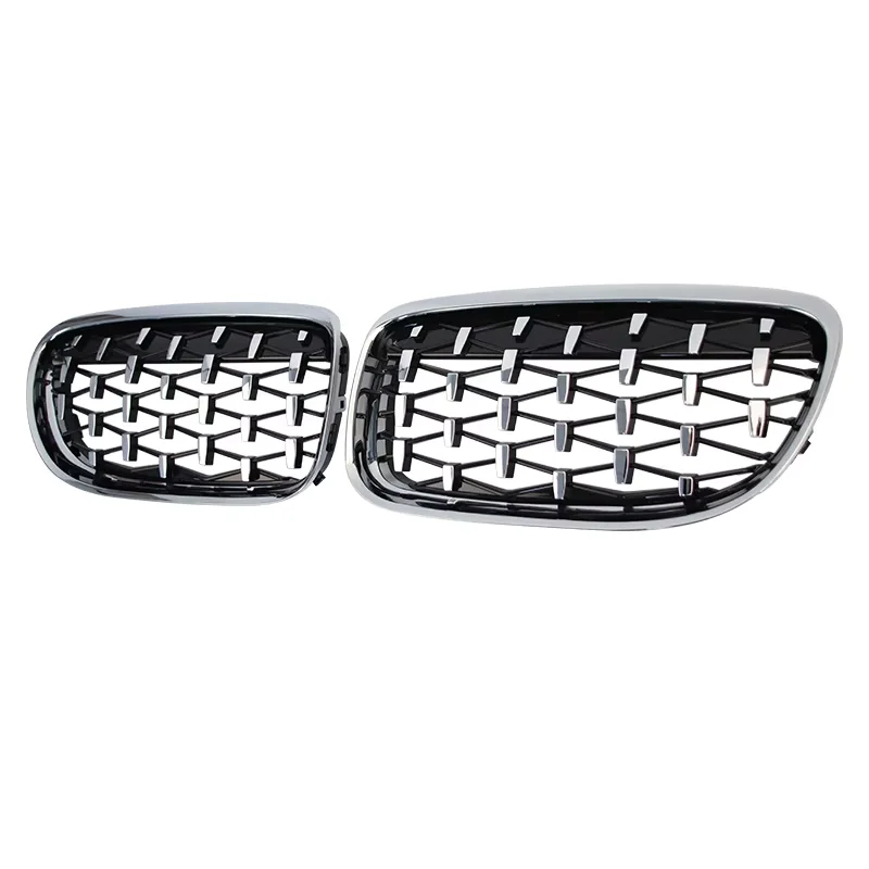 Factory 09-12 Diamond Black Chrome for BMW 3 Series E90 2009-2012 Front Bumper Grille
