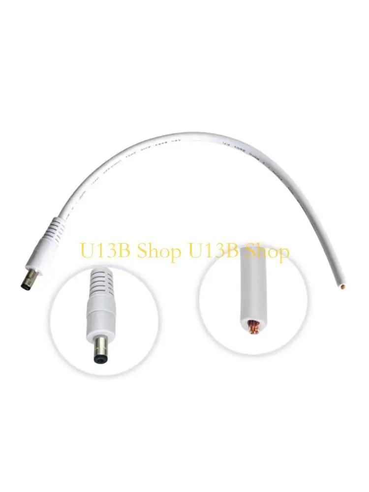 U13B 5.5 x 2.1mm Open Wire Power Cable for Install and Spare Use Power Pigtails Cable