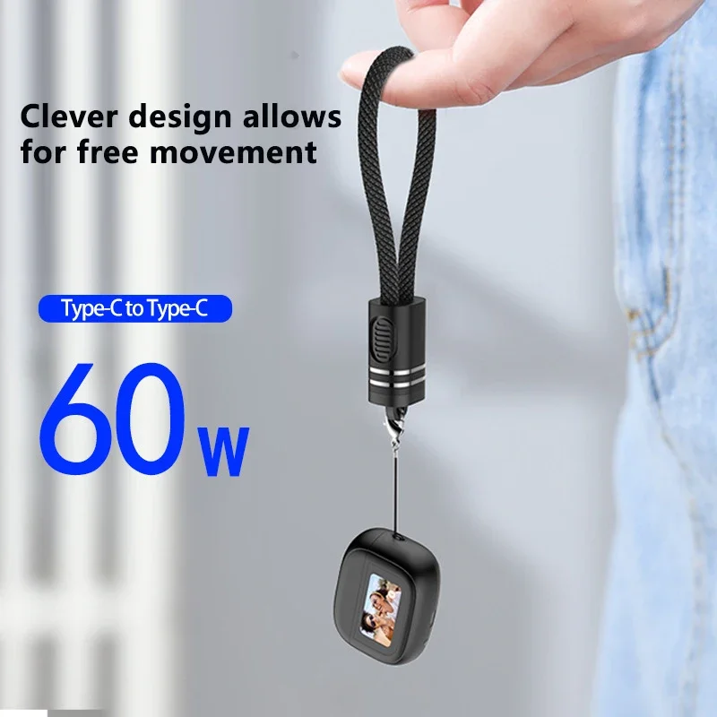 PD60W 18cm Short Type C To USB C Cable Fast Charging For Iphone 15 16 Samsung Xiaomi Power Bank PD20W USB C Lightning Cable New
