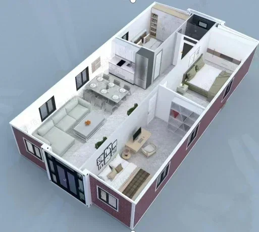 Eco Friendly Prefabricated Home Modular Villa Fireproof Rockwool Insulation Solar Ready Smart House Quick Build Residence