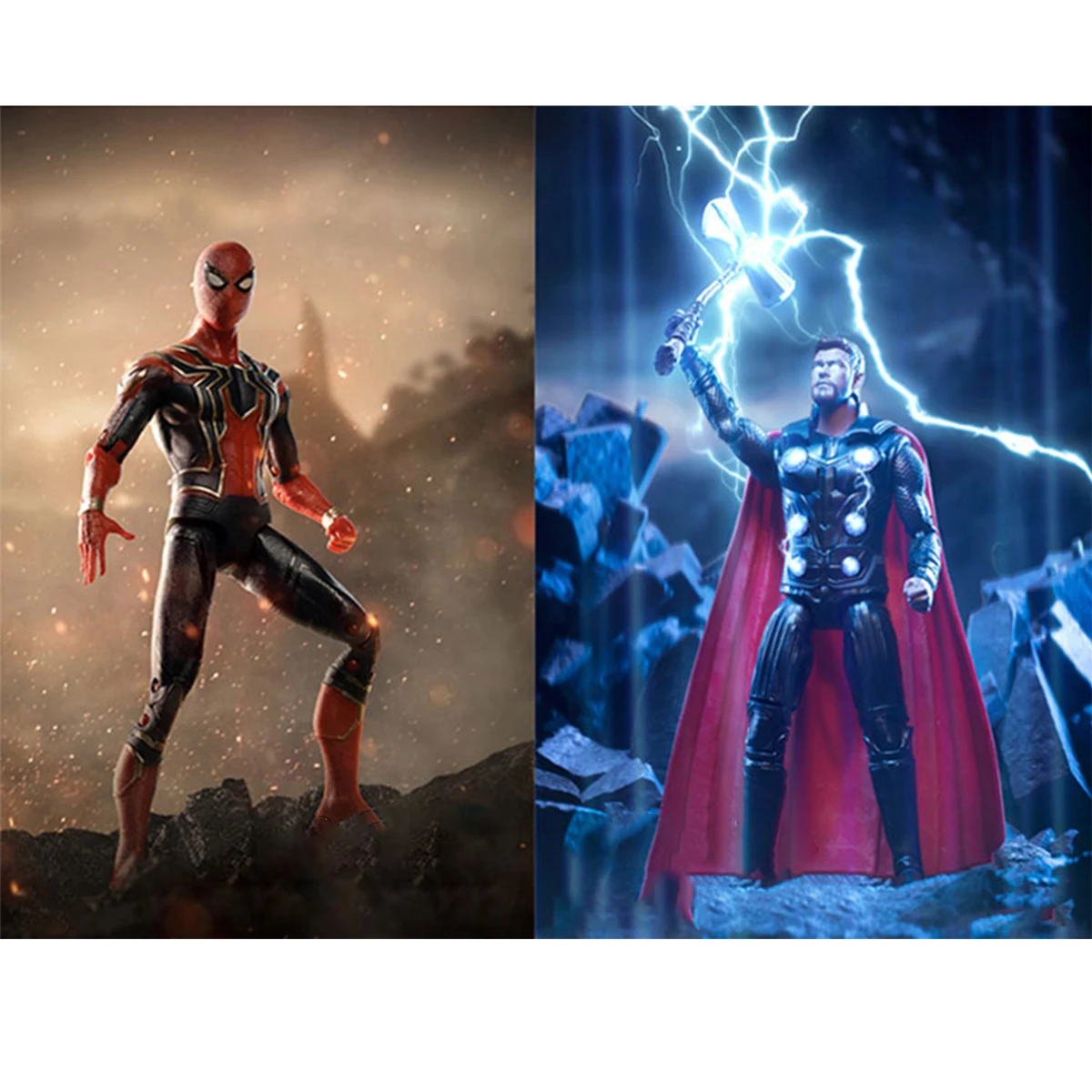 HiPlay ZD Toys Estatueta de ação articulada simples de 7 polegadas - Iron Spider Man versão normal