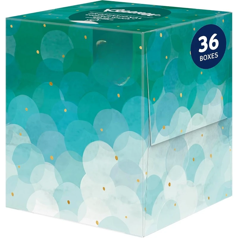 Bulk (21270), 2-Ply, White, Upright Facial Tissue Cube Boxes for Business (90 Tissues/Box, 36 Boxes/Case, 3,240 Tissues/Case)