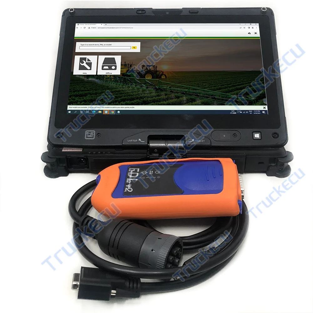 V110 Laptop JD Service EDL v2 Electronic Data Link JD EDL Advisor Construction agriculture Tractor Truck Diagnostic Tool