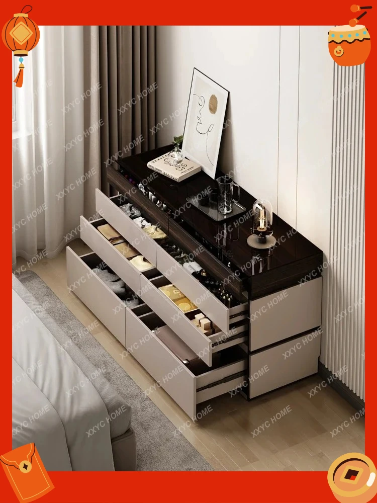 A  hot sale minimalist chest cabinet light luxury high-end bedside storage drawer cabinet