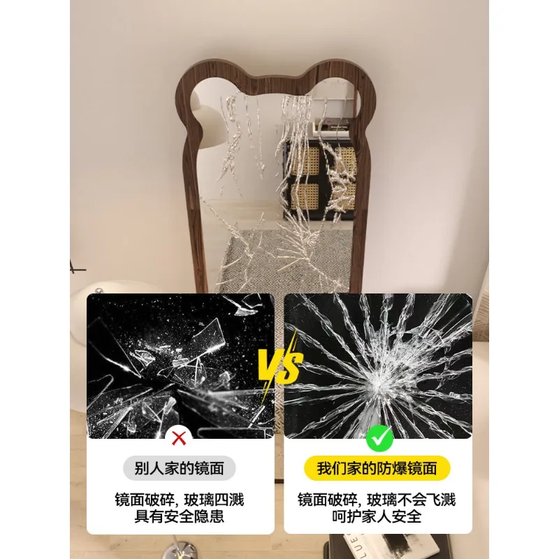 Urso espelho de comprimento total, espelho do chão ao teto, quarto de meninas espelho de comprimento total de celebridades da Internet