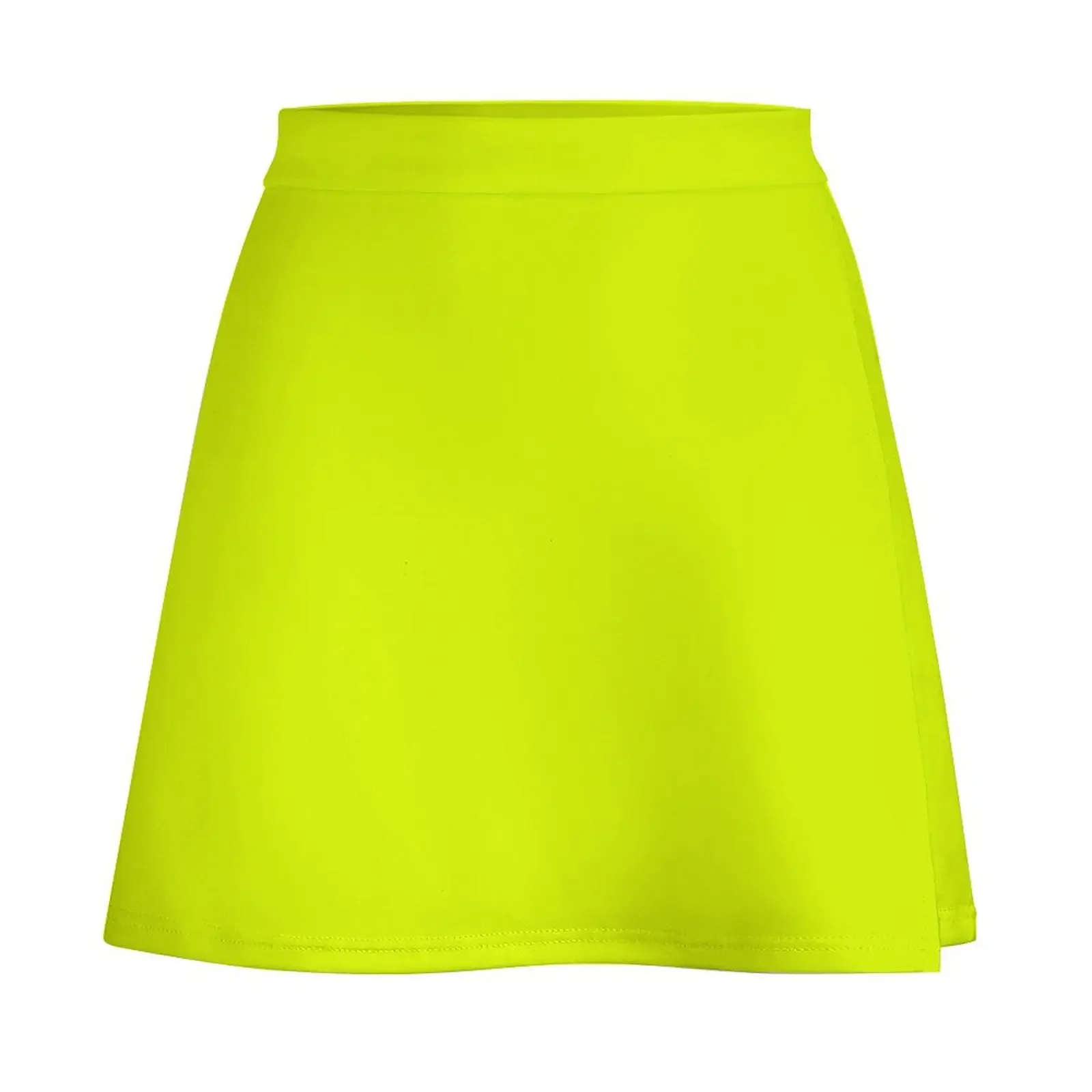 Chartreuse jaune couleur unie Mini jupe jupes élégantes pour femmes jupe pour femmes Mini jupe