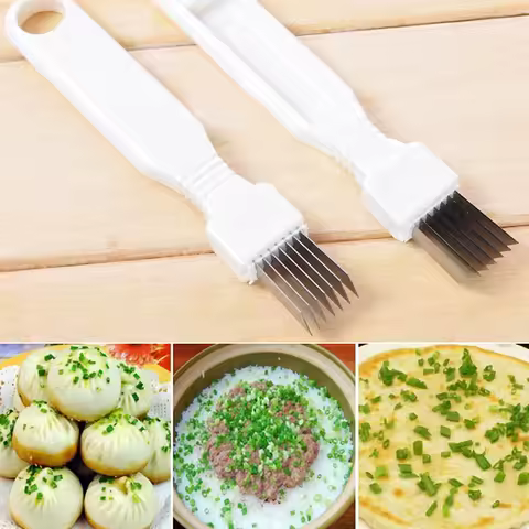 Kitchen Green Spring Onion Slicer Vegetable Chopper Slicing Tool for Perfect Onion Strips Easy to Use Durable Design