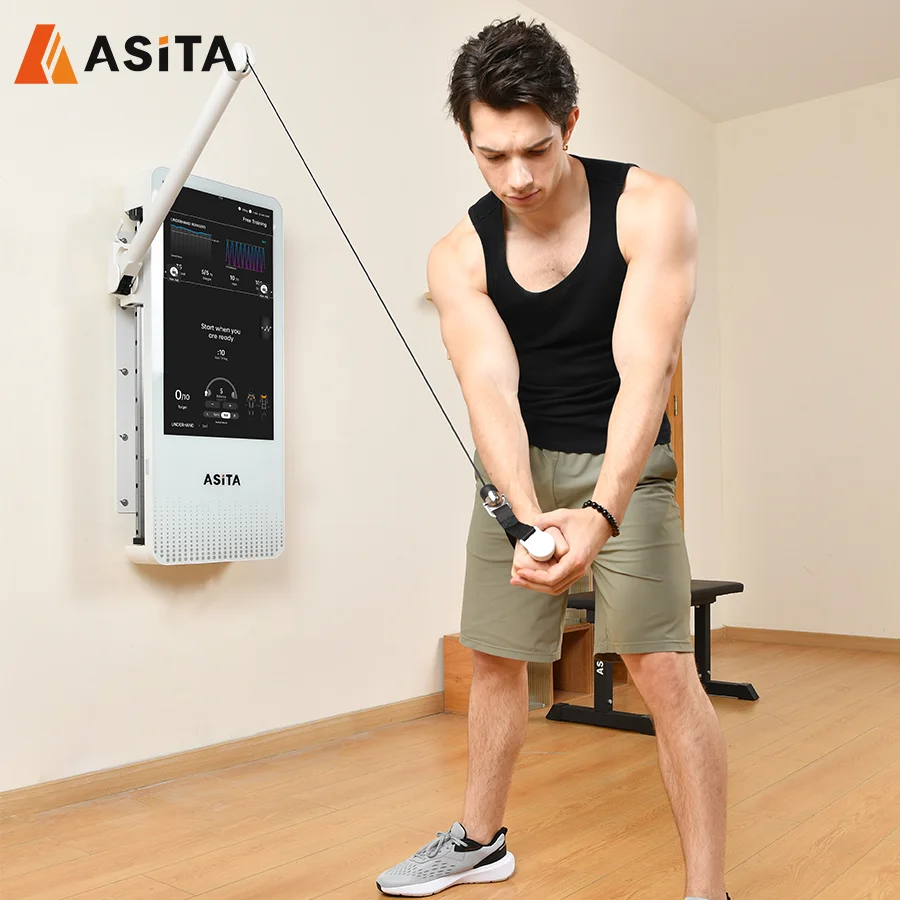 ASITA Multi Function Fitness Equipment Tonal Personal Trainer Floor Mounted Smart Home Gym Digital Weight Smart Fitness