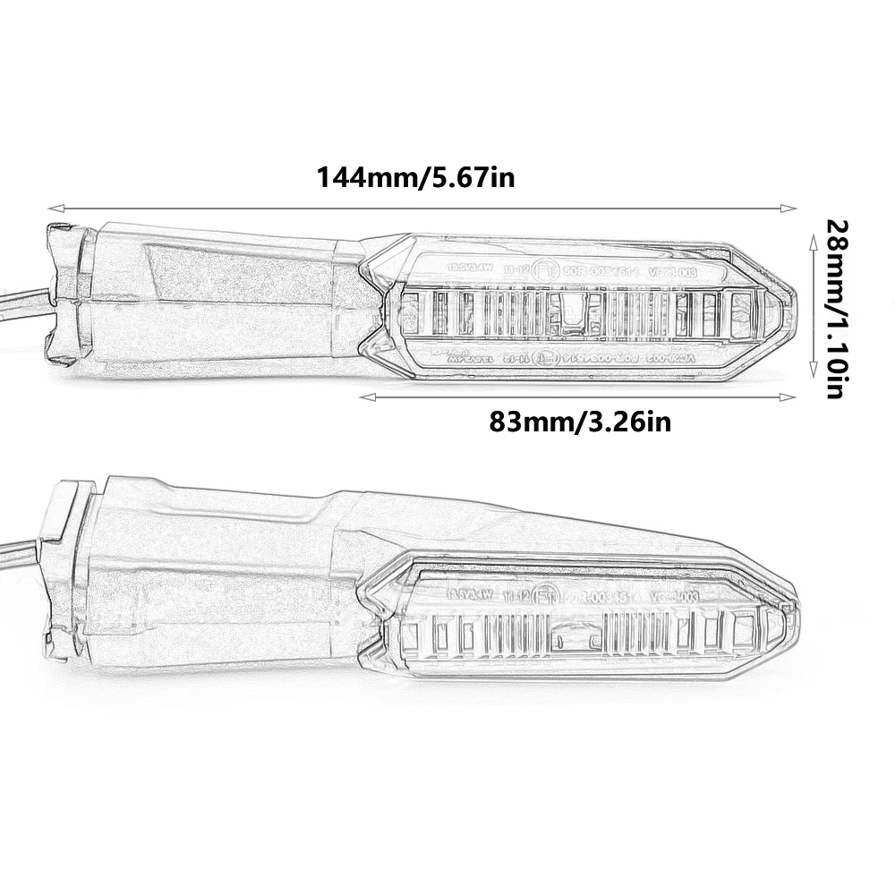 Motorcycle Flasher LED Turn Signals For KAWASAKI ER6N NINJA 650 300 400 1000 1000SX NINJA H2 HX SX Indicator Light Blinker Lamp