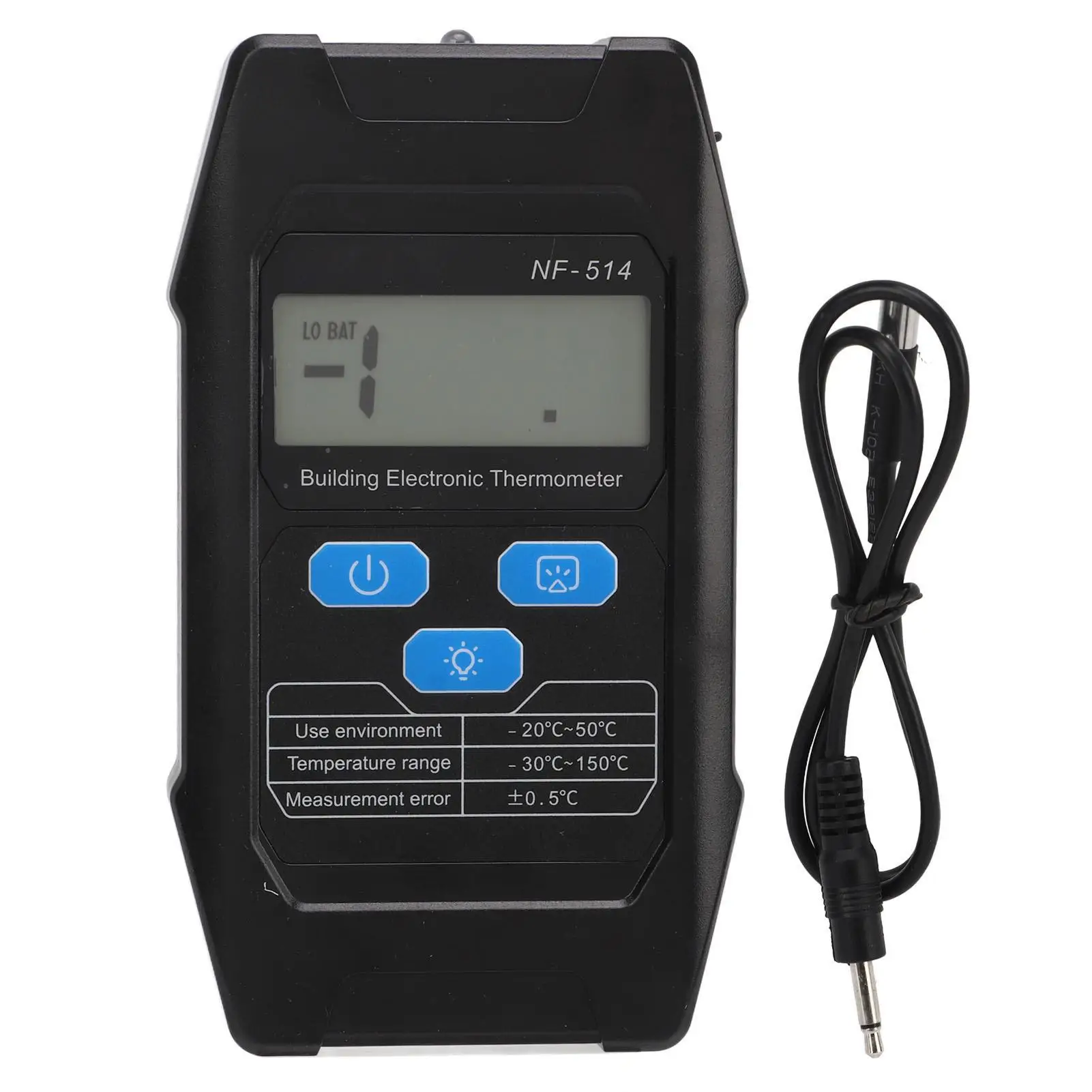 LCD Concrete Thermometer with Temp Probe | Small Error, Versatile Application, Back Bracket Design