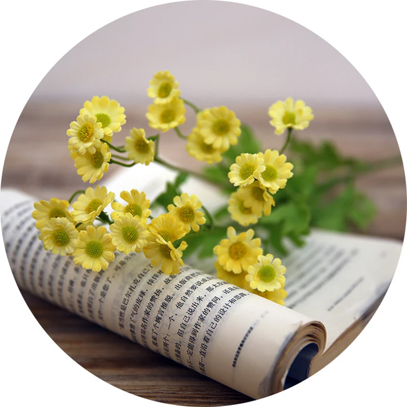 Single Fresh Chamomile Simulated Flower Fake Flower Rural Daisy Wedding Home Decoration Living Room Decoration