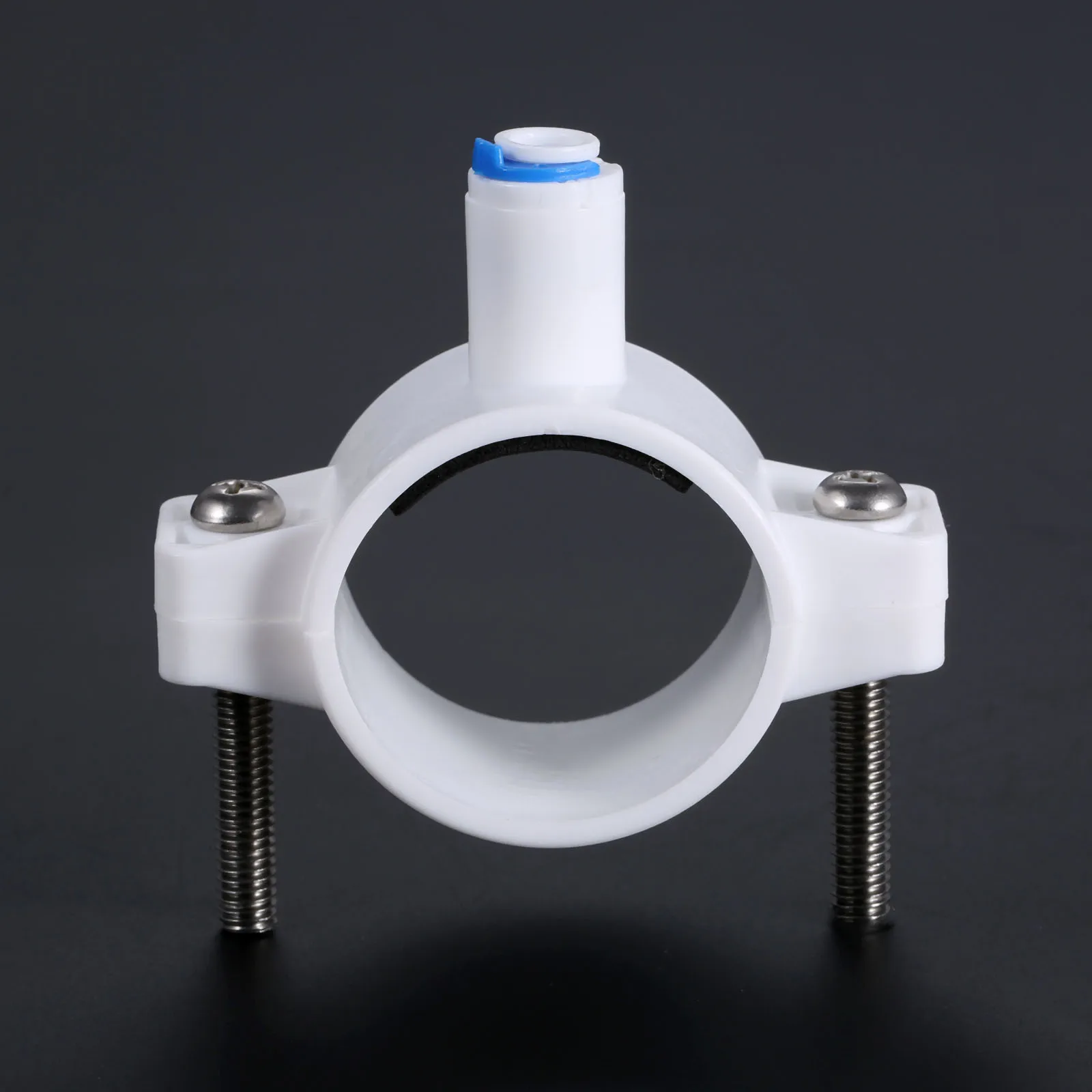 

1PC 40mm RO Water Drain Waste Water Pipe Clamp Saddle Valve Clips 1/4" OD Hose Quick Connection Reverse Osmosis Aquarium System