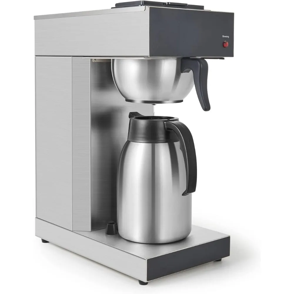 

Commercial Coffee Makers 12 Cup, Drip Coffee Maker Brewer with 74Oz thermal carafe, Coffee Pot Stainless Steel Cafetera