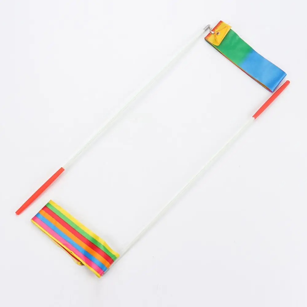 شريط جمباز فني عالي الجودة بطول 4 أمتار ملون مع قضيب باليه غاسل قوس قزح عصا أداء الرقص #5