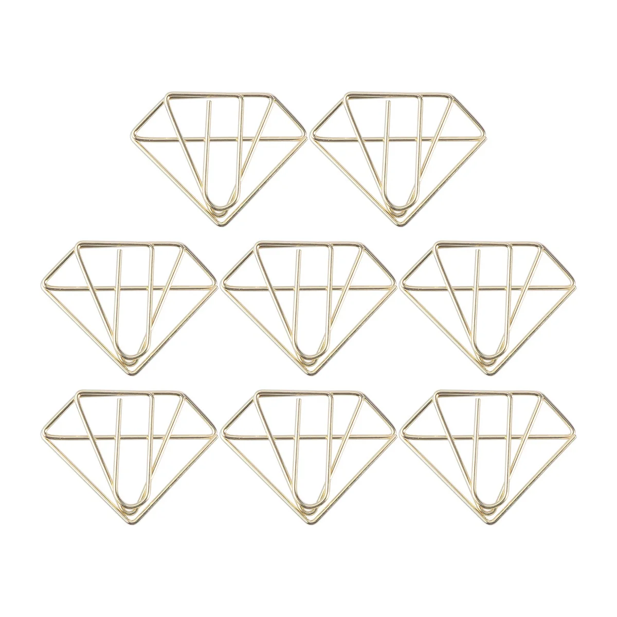 8Pcs Golden Paperclips for Office Accessories Decorative Bookmark Pins Hold Tight No Slide Compact Design Ideal for Files