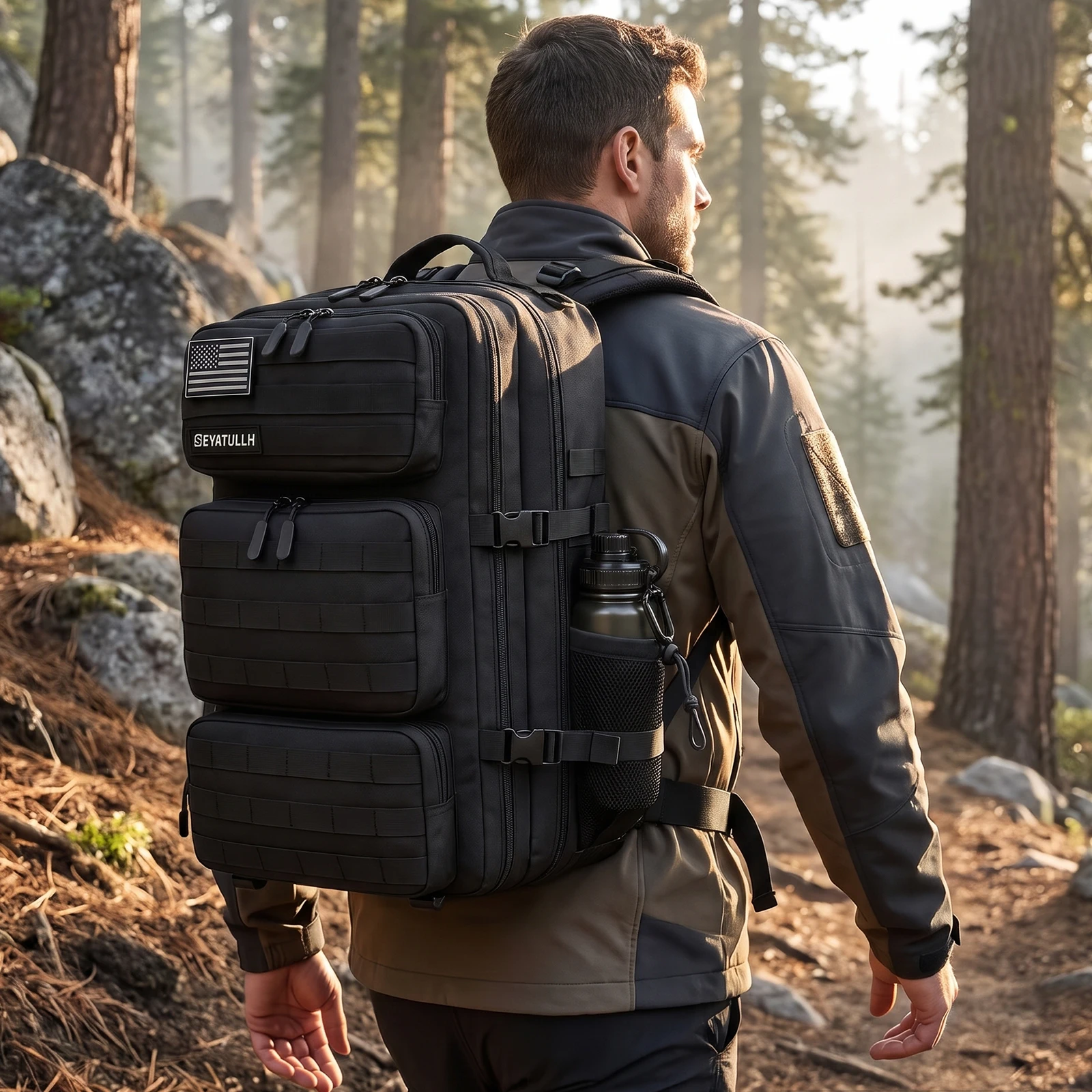 Large 60L Tactical Backpack Assault Outdoor Backpack Travel Bag Molle Waterproof Climbing Rucksack Camping Hiking Mochila Bags