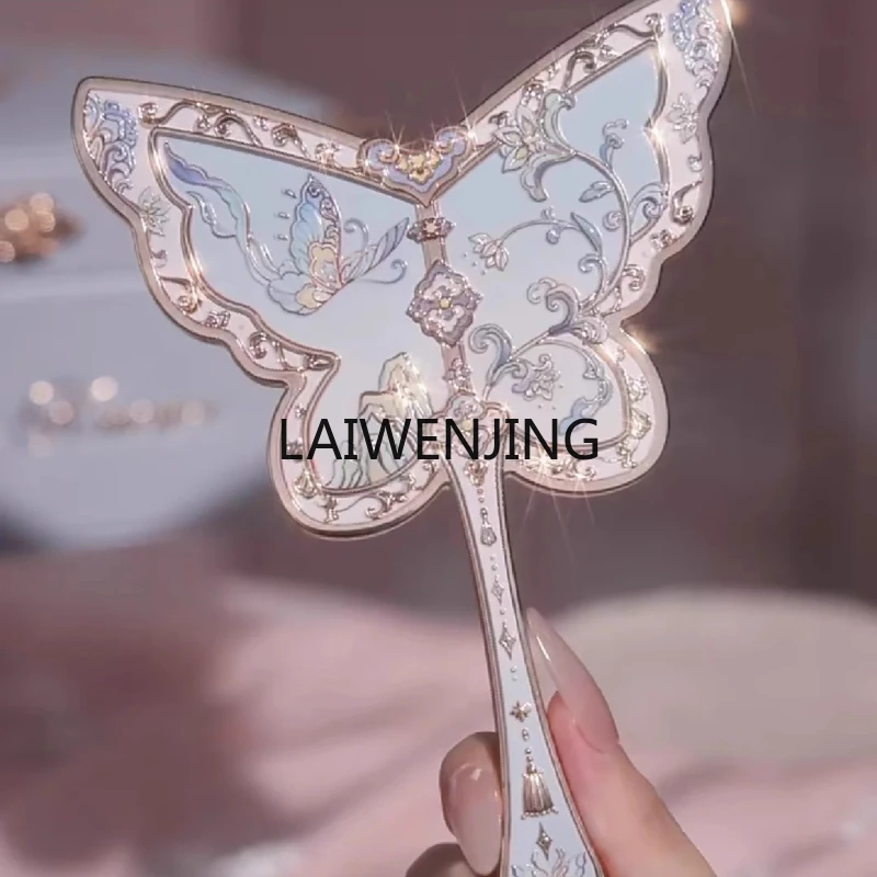 

MJY 8th Anniversary Butterfly Cloud Shoulder Peripheral Handheld Mirror High Value Makeup Mirror Retro