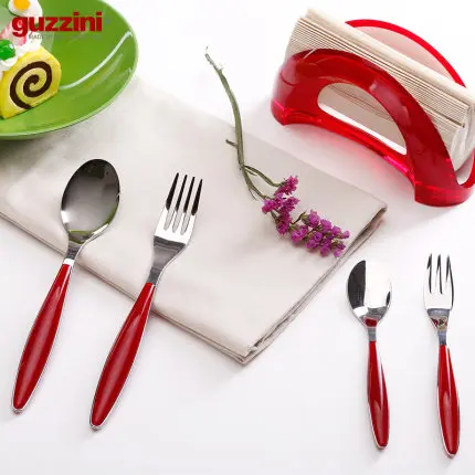 

Guzzini Stainl Steel Cutlery Set Steak Knife Dinner Fork Spoon Western Dining Utensils Set for Adults Daily Use Gifts
