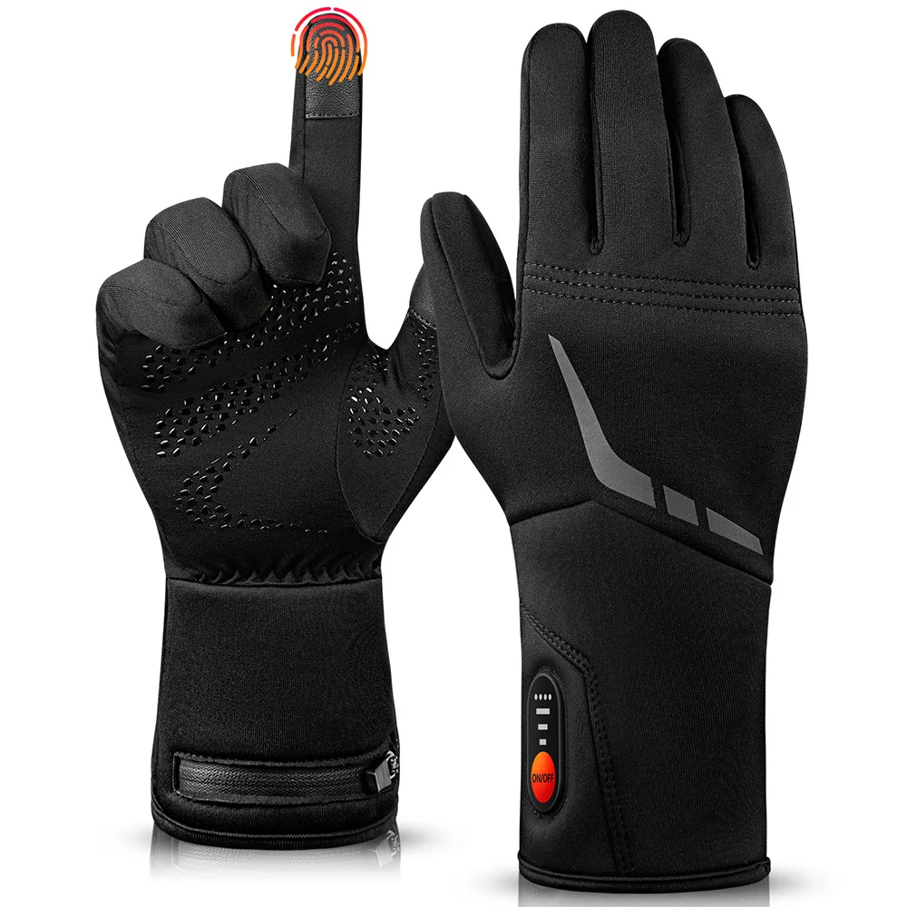 Wholesale USB Thin Electric Heated Ski Gloves Women Men Thermal Liners Winter Outdoor Hand Warmer Electric Screen China Product