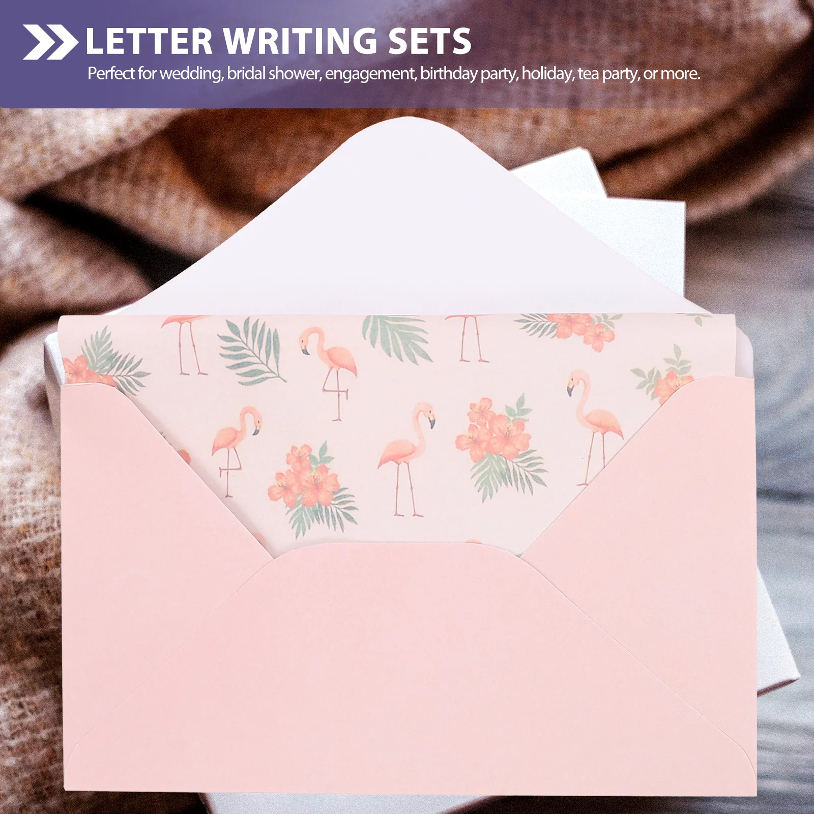 5 Sets Beautiful Floral Stationery Writing Paper Envelop Letter Supply Envelope Practical Stationary Papers