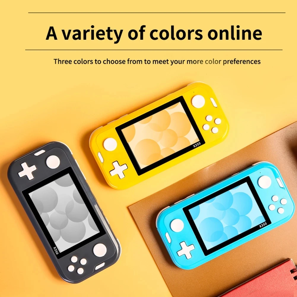 

X350 3.5 inch IPS HD Screen 8G Built-in 6800+ Games Handheld Game Player Retro Video Gaming Console for GBA/MD/FC 10 Emulator