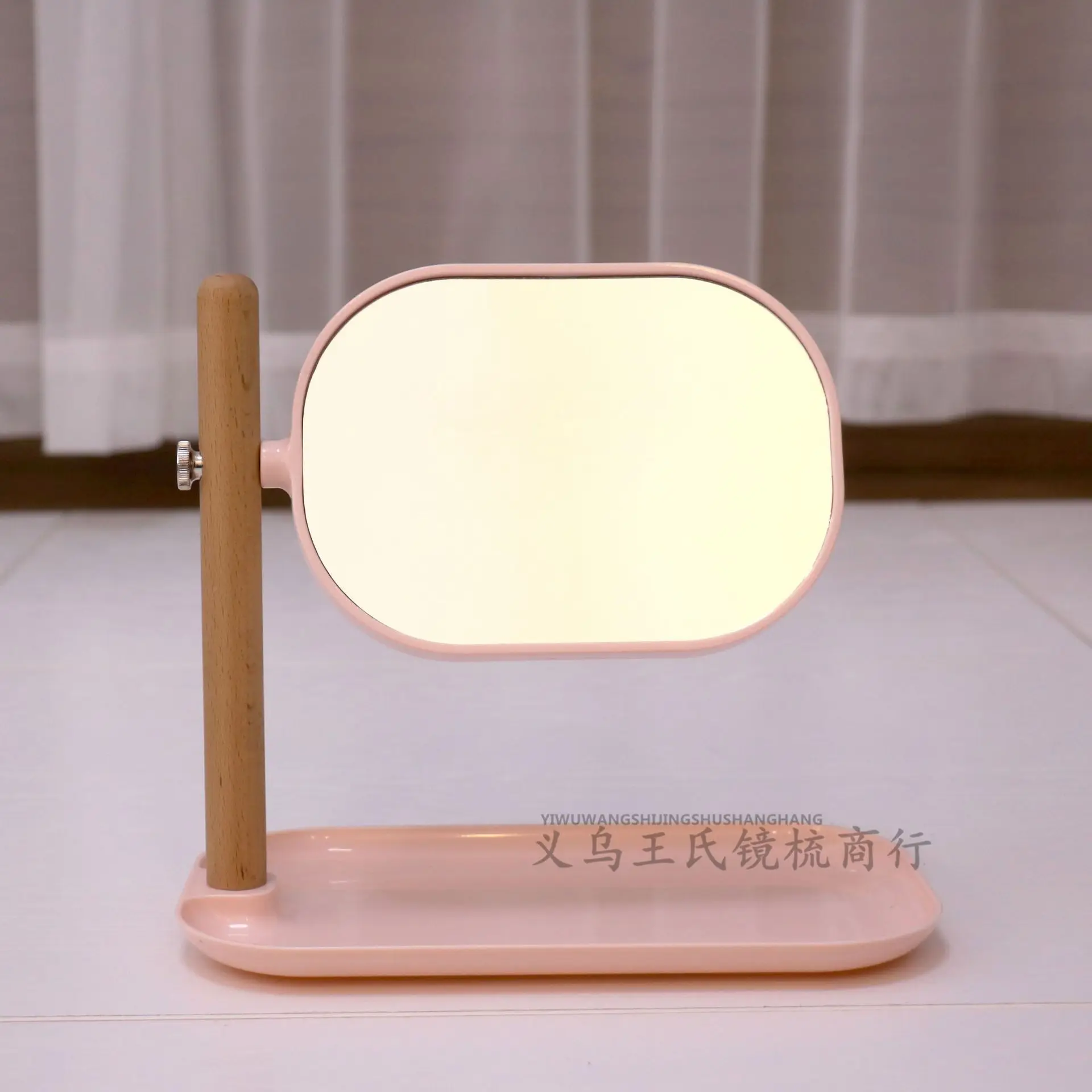 

Large Oval Rotating Dressing Table Mirror Desktop Vanity Tray Makeup Mirror Bedroom Elegant European Retro Tabletop Mirror,