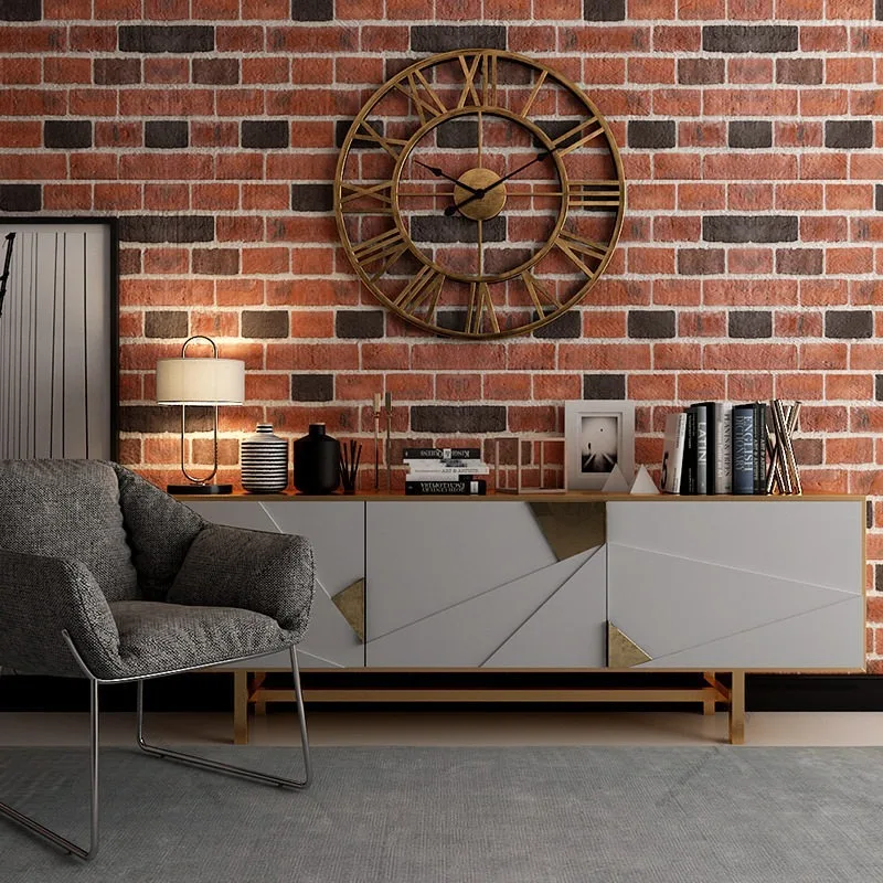 European Iron Art Wall Clock Oversized Creative American Style Coffee Shop Living Room Retro Wall Decor Clock FYWC