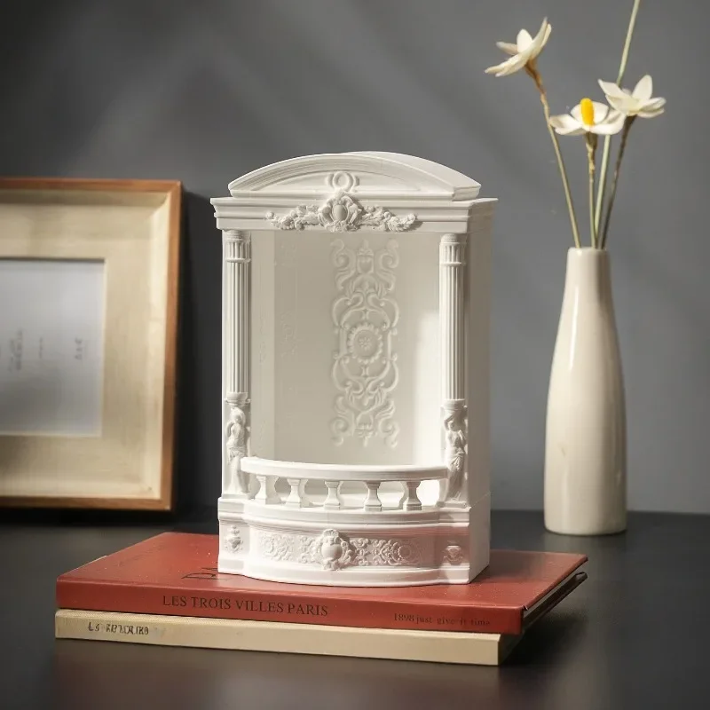 Opera miniature French relief architectural angel cure aromatherapy European style Roman column plaster ornament