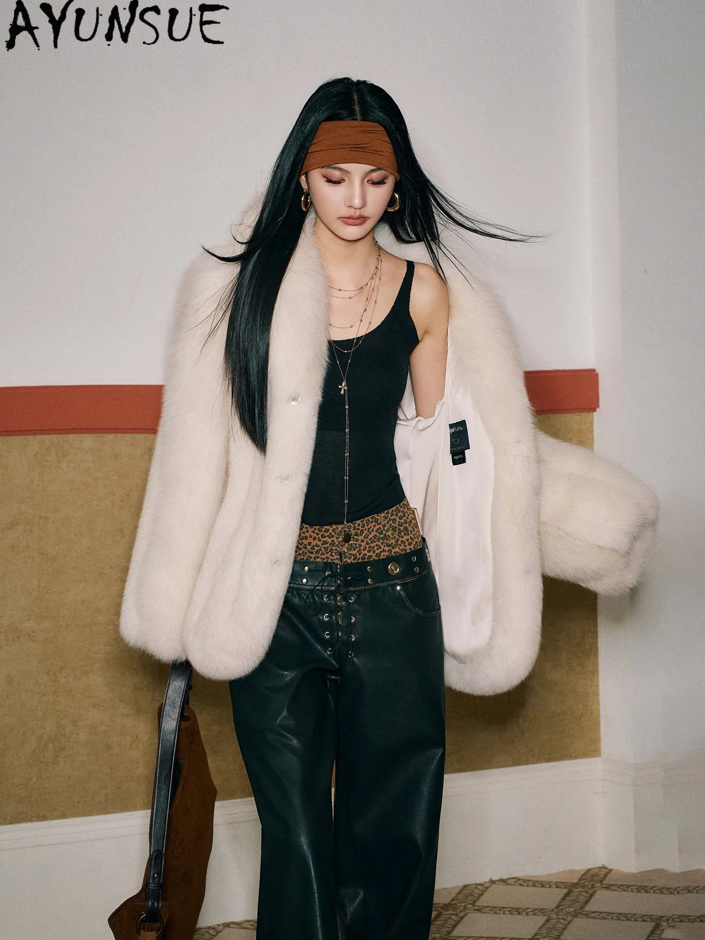 AYUNSUE Natural Fox Fur Coat Women Thick Warm Real Fur Jackets for Women Young Style Winter Coat Woman 2026 New Пальто Женское