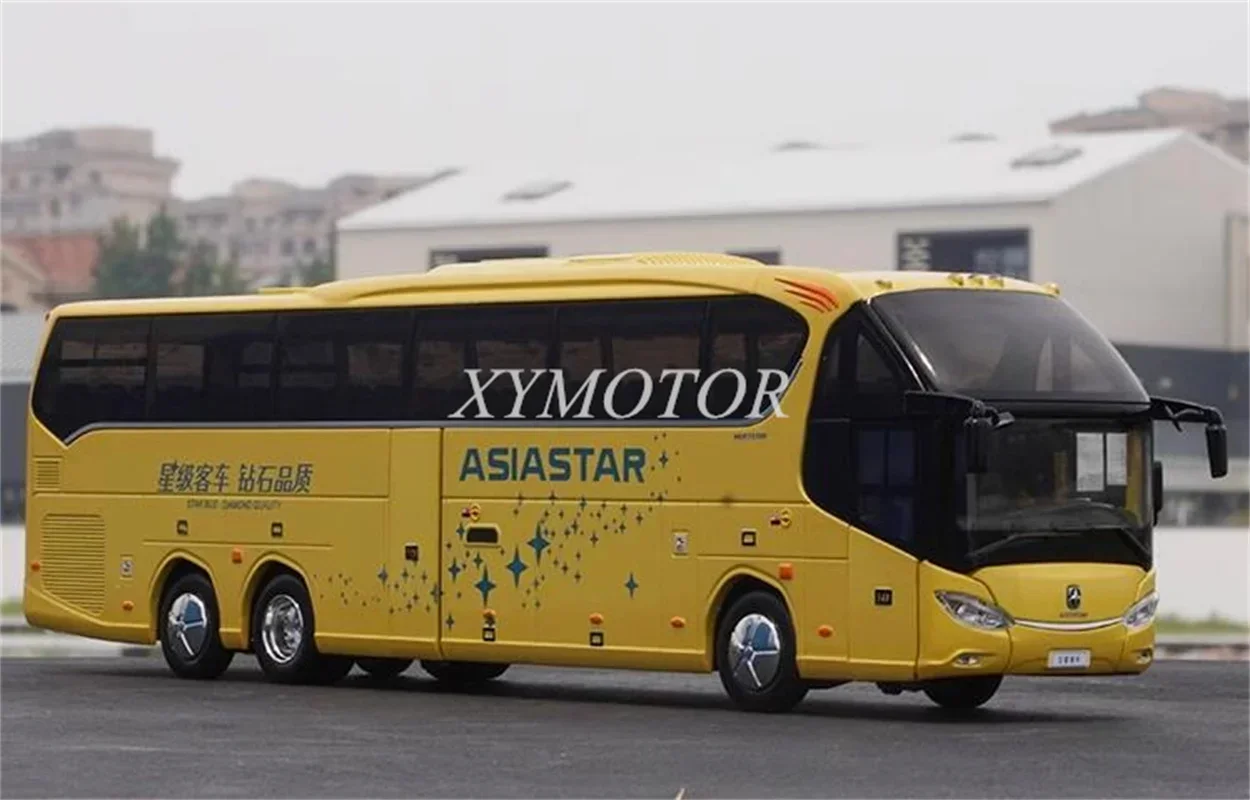 

1:42 для ASIASTAR WertStar King-Kong Series 6148, трехосевой туристический автобус, литая металлическая модель автомобиля, золотые игрушки, подарки, хобби дисплей