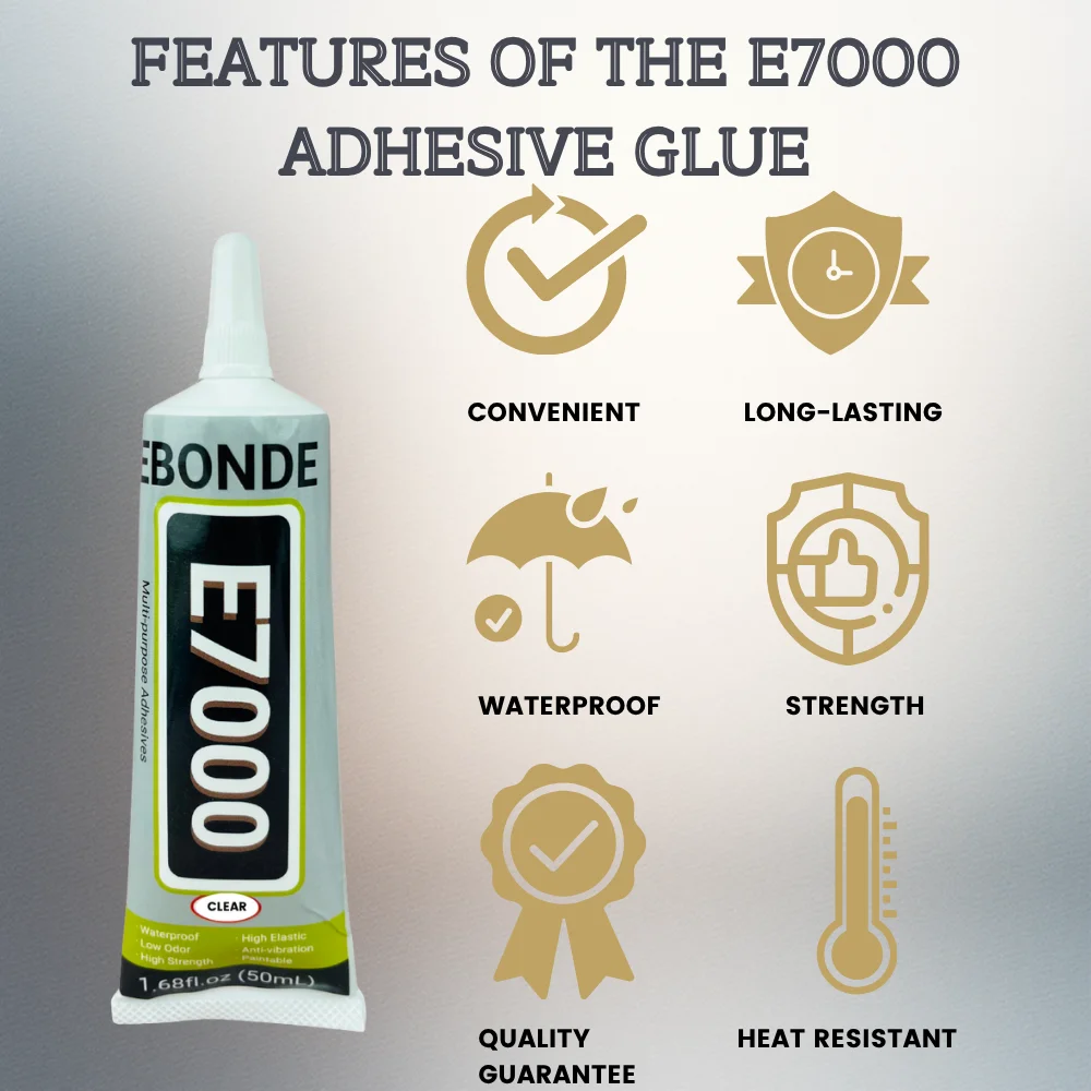 E7000 Glue Clear Contact DIY Cloth Fibre Fabric Adhesive Multipurpose for Wedding Dress Leather Bag Diamond Glass 15/50/110mL - view 4