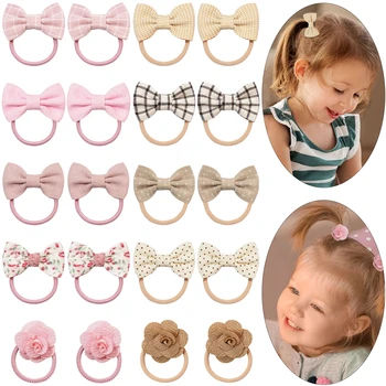 10 pz/set Ragazze carino Fiore loop di capelli, Elastici Elastici Per Capelli per I Bambini, Moda Accessori Per Capelli Regalo per Le Principesse Del Bambino
