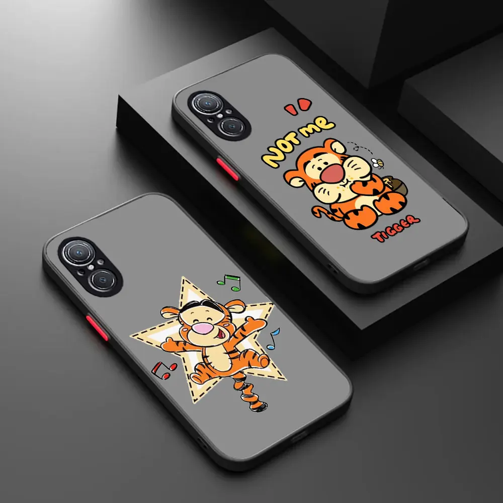 Disney's Funny Tigger Matte Shockproof Phone Case For HUAWEI MATE 40 E 30 20 NOVA Y70 10 8 7 7I 6 5 5I 4 SE PRO PLUS