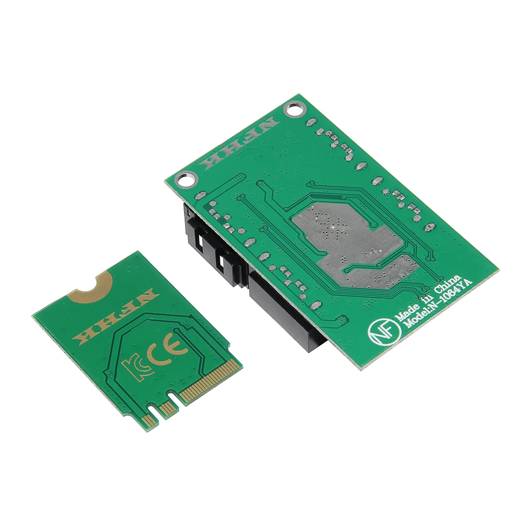 M.2 A E Key to 4 SATA III Adapter 10CM Short Cable 6Gbps RAID Expansion for Mini PC/NAS/Industrial SATA SSD/HDD