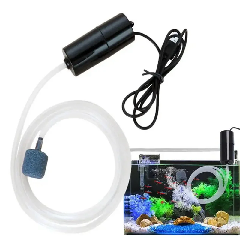

B-Est Aquarium Oxygen Pump, Fish Tank USB Silent Air Compressor, Aerator Aquarium Accessories