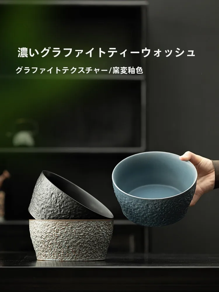 

Lutian Large Size Cerc aphite Tea Wa Tea Dregs Buet Pen Waer Cup Water Basin Kung Fu Tea Set Accories Chinese S...