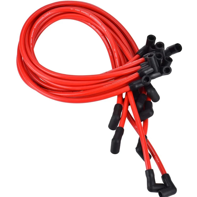 BB 10.5 MM Spark Plug Wire Set, SP10-390-1010 High Performance Ignition Wire for Chevrolet AM General Isuzu HEI SBC BBC 350