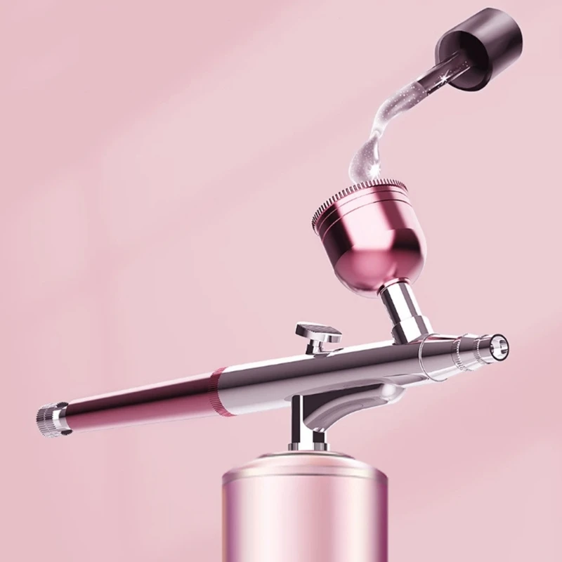 Juego de pistolas de pulverización de aerógrafo de mano, aerógrafo inalámbrico portátil, juego de aerógrafo de mano recargable para decoraciones de pasteles de maquillaje